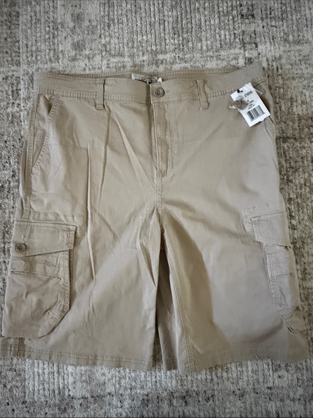 Men's Cargo Shorts — Light Khaki Utility Style